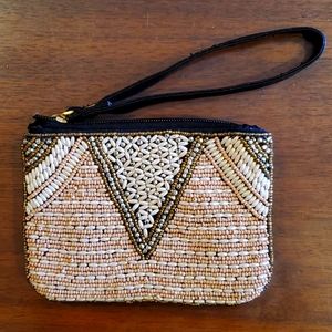 Atmosphere Small Beaded Wristlet Clutch